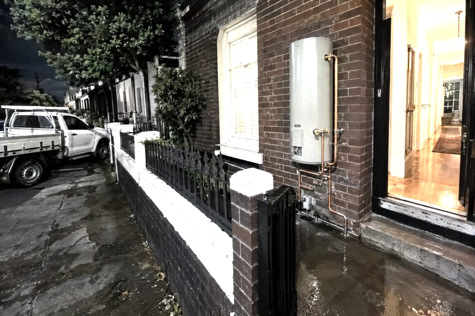 The finished result of after-hours plumber.